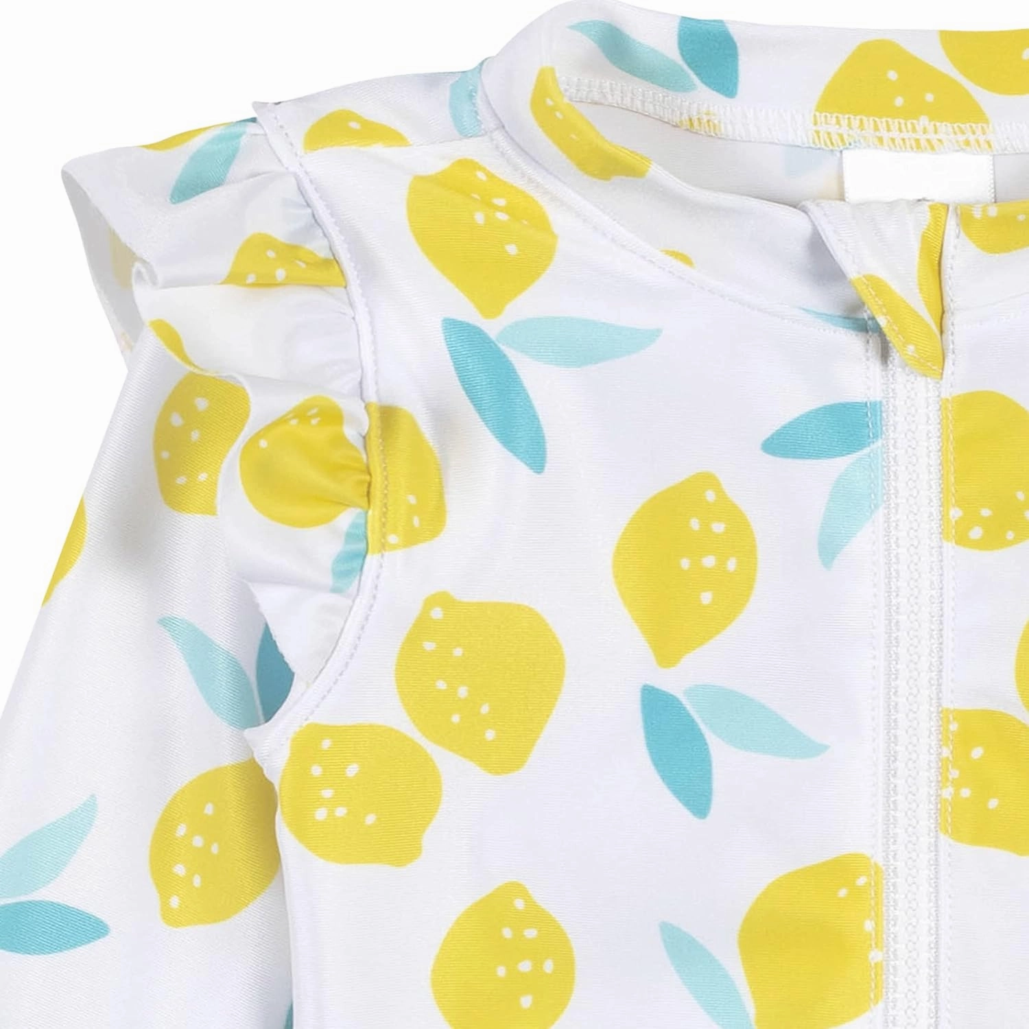 Gerber Girls' Toddler Long Sleeve One Piece Rashguard Swimsuit