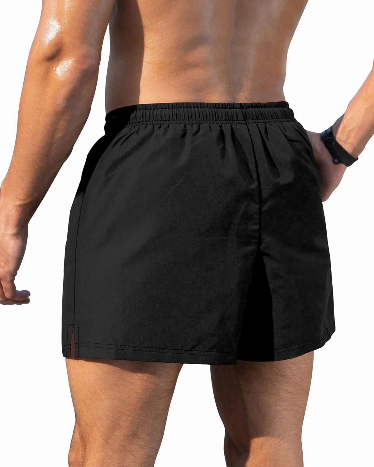 GIISAM Men's Swim Trunks, Bathing Suit 4 inch Inseam Quick Dry Swimsuit Beach Shorts with Compression Liner