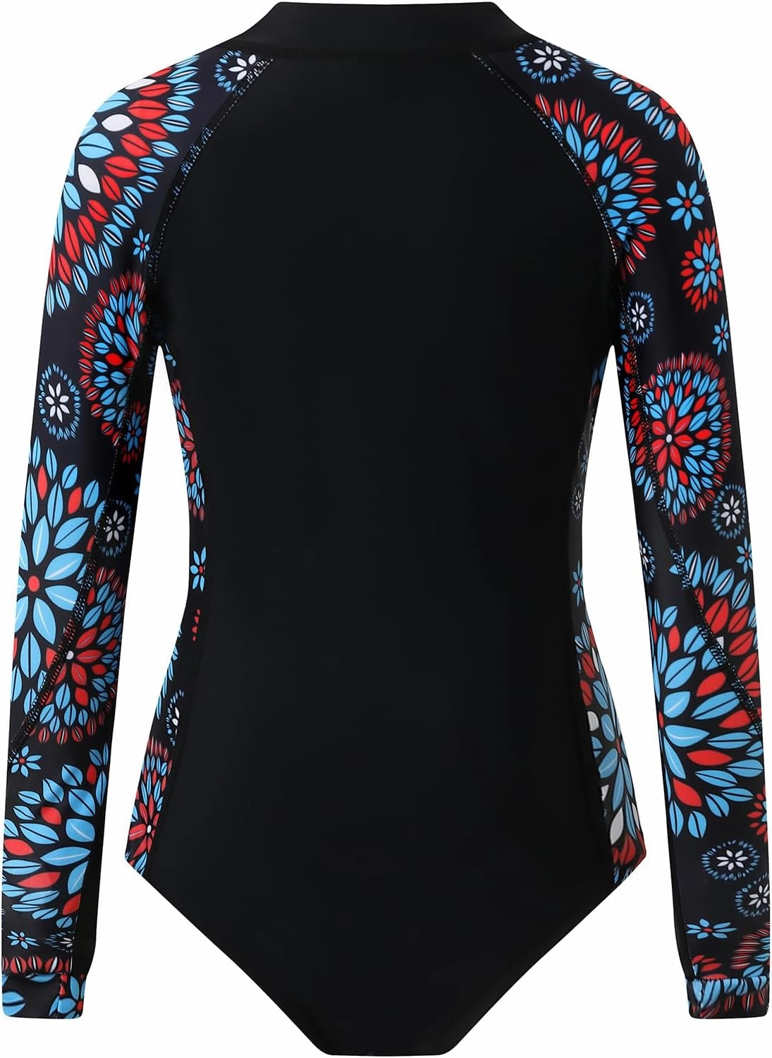 Girls Long Sleeve Rashguard Swimsuit UV Protection One-Piece Swimwear Bathing Suit