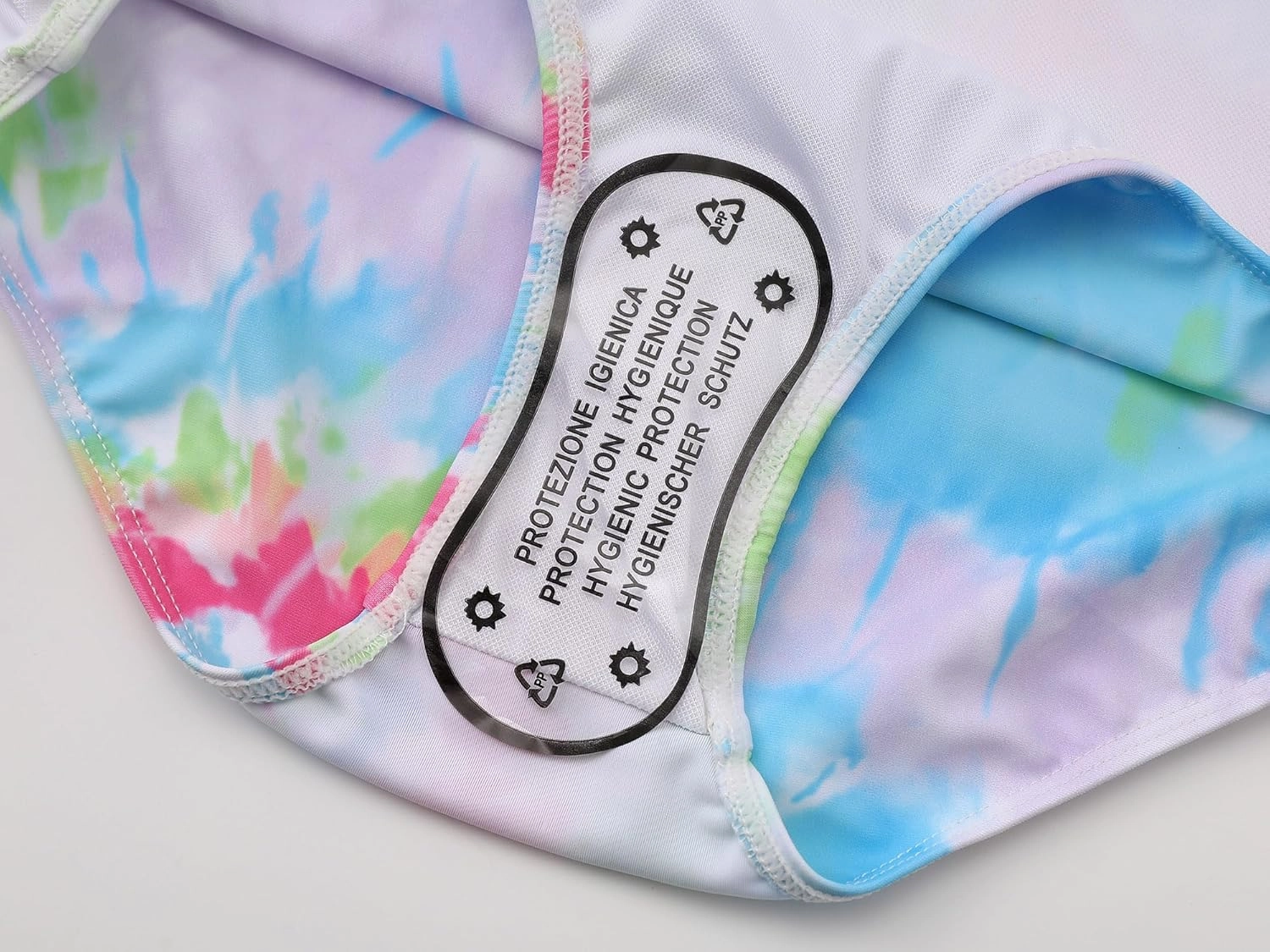 Girls One Piece Swimsuit - Adjustable Strap, Checked Face & Mermaid Print Toddler Ruffle Bathing Suit Size 2T-10