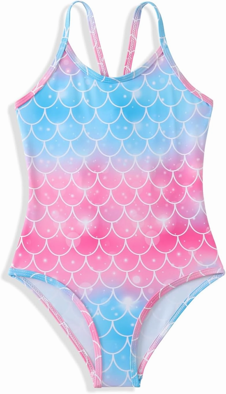 Girls One Piece Swimsuit Kids Girl Halter Quick Dry Swimwear Beach Summer Floral Bathing Suit 4-12 Years