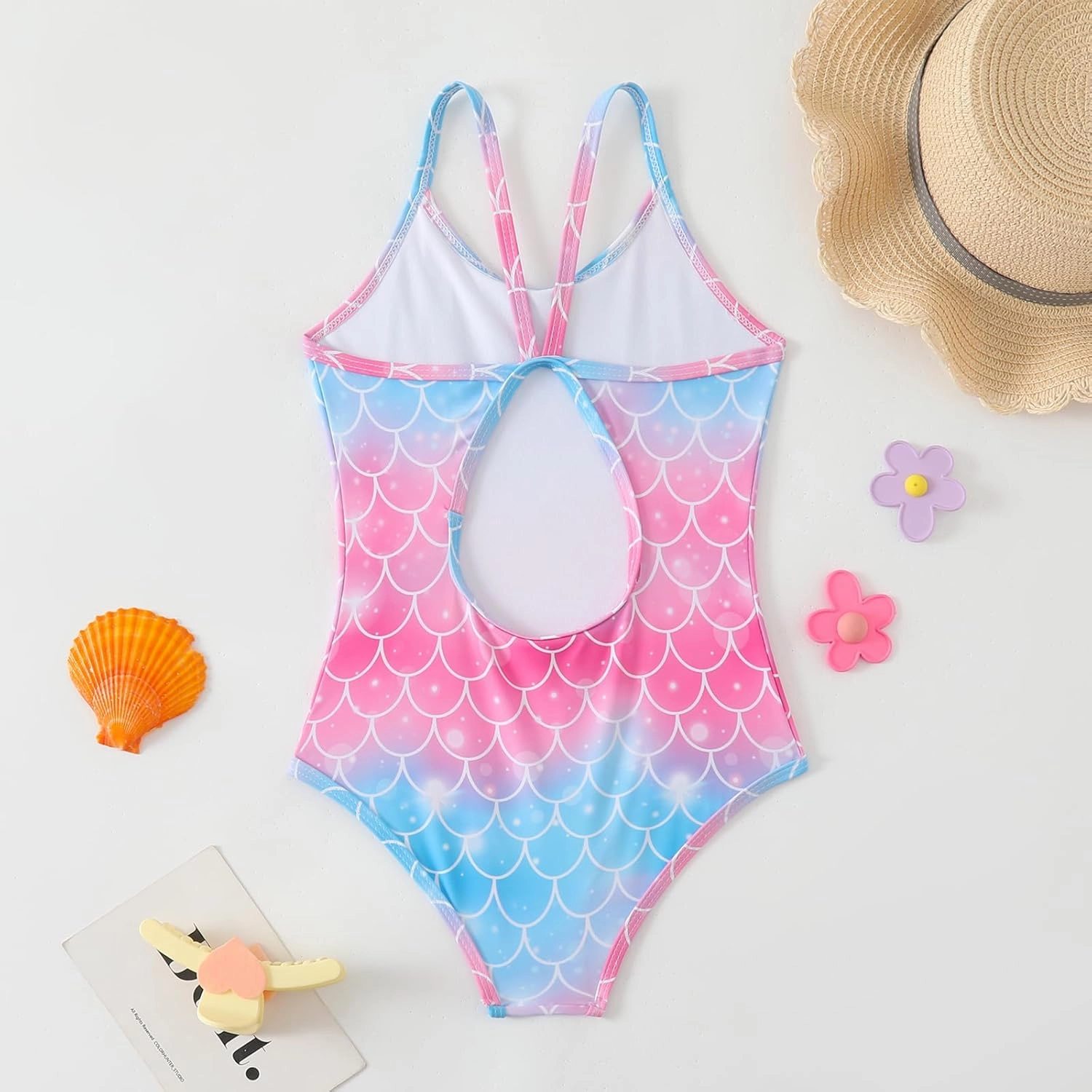 Girls One Piece Swimsuit Kids Girl Halter Quick Dry Swimwear Beach Summer Floral Bathing Suit 4-12 Years