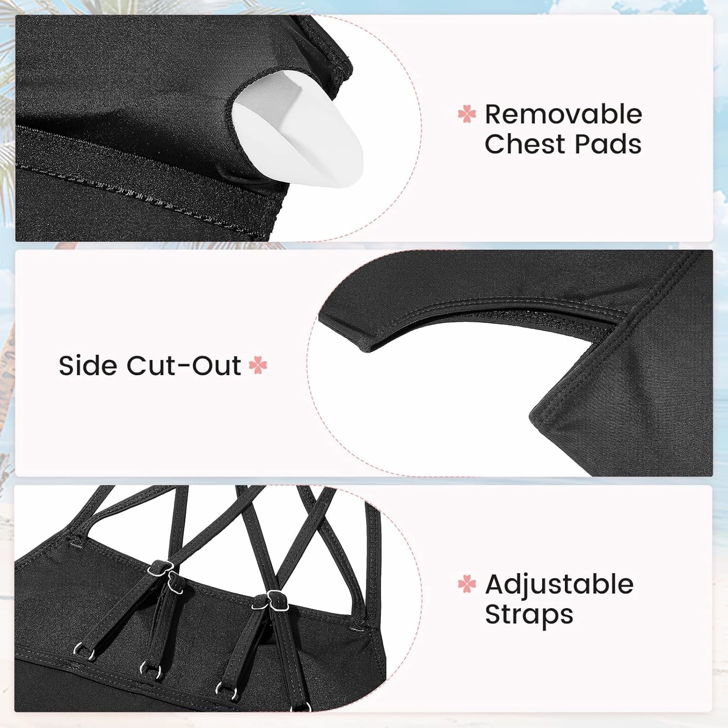 Girls One Piece Swimsuits Bathing Suit for Teens Cut Out Cute Girls' One-Piece Swimwear Criss Cross for Kids Summer Beach