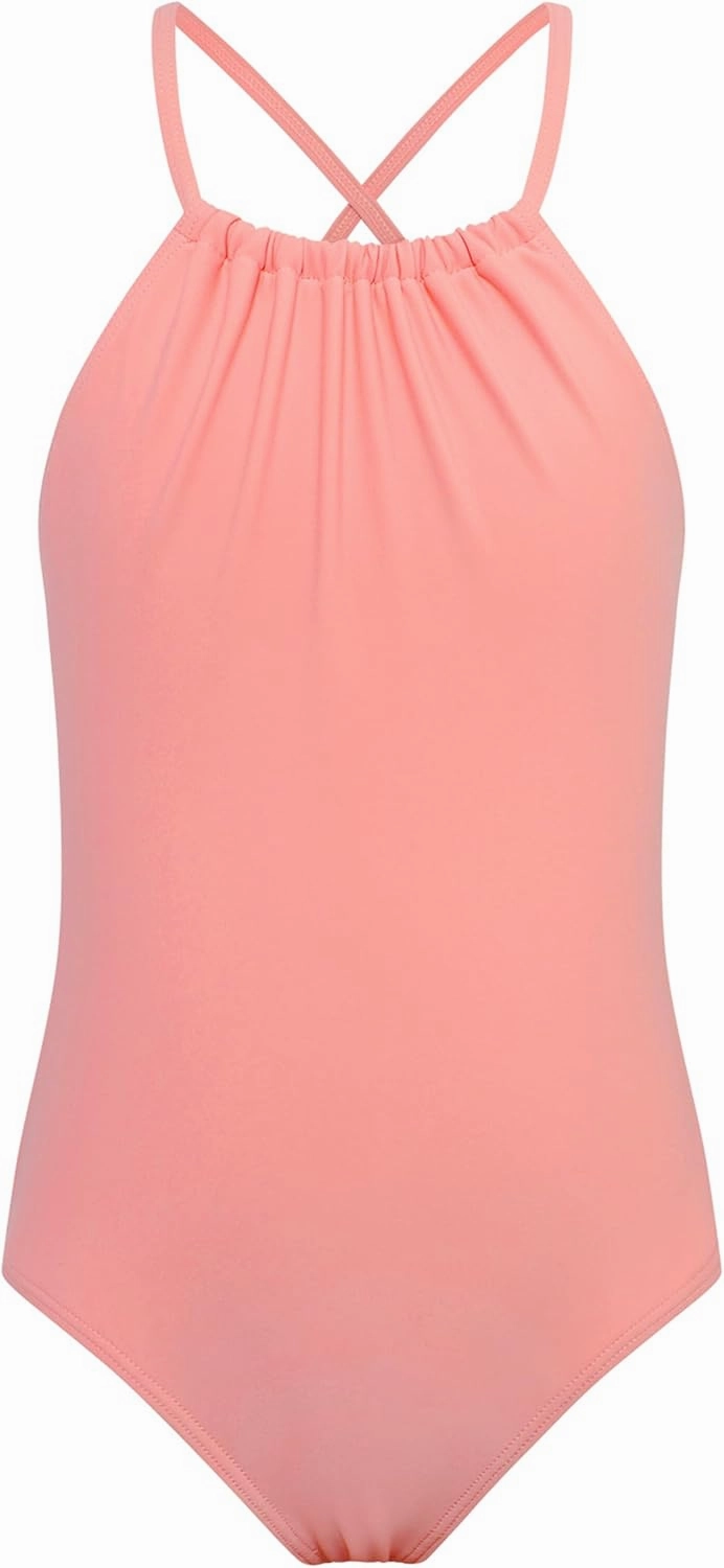 Girls One Piece Swimsuits with Mesh Skirt Tanikini Bathing Suit Swimwear 6-14Y