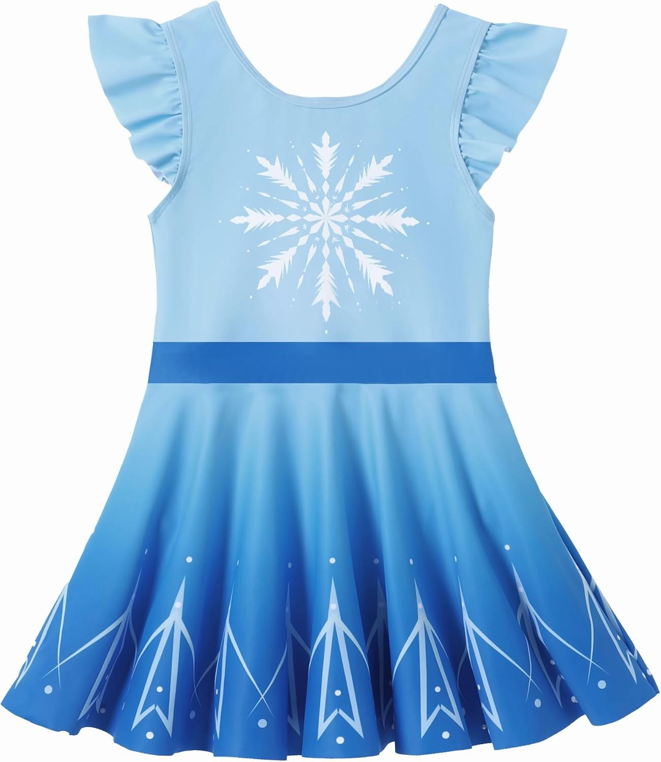 Girls One Piece Swimsuits with Skirt UPF 50  Floral Bright Bathing Suits for 3-10 Years