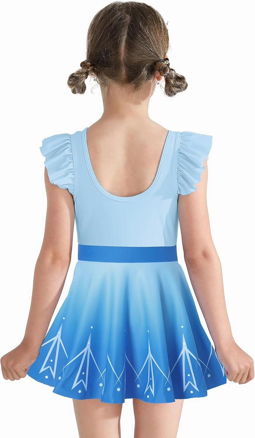 Girls One Piece Swimsuits with Skirt UPF 50  Floral Bright Bathing Suits for 3-10 Years