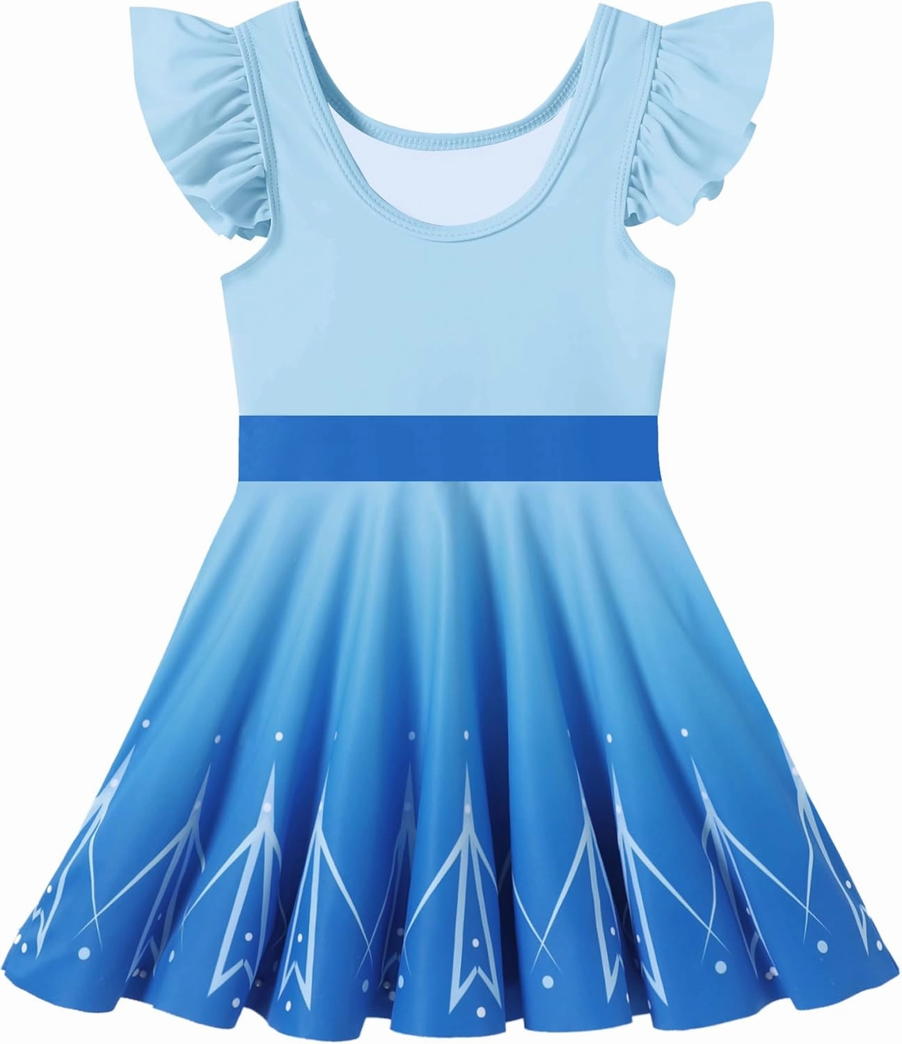 Girls One Piece Swimsuits with Skirt UPF 50  Floral Bright Bathing Suits for 3-10 Years