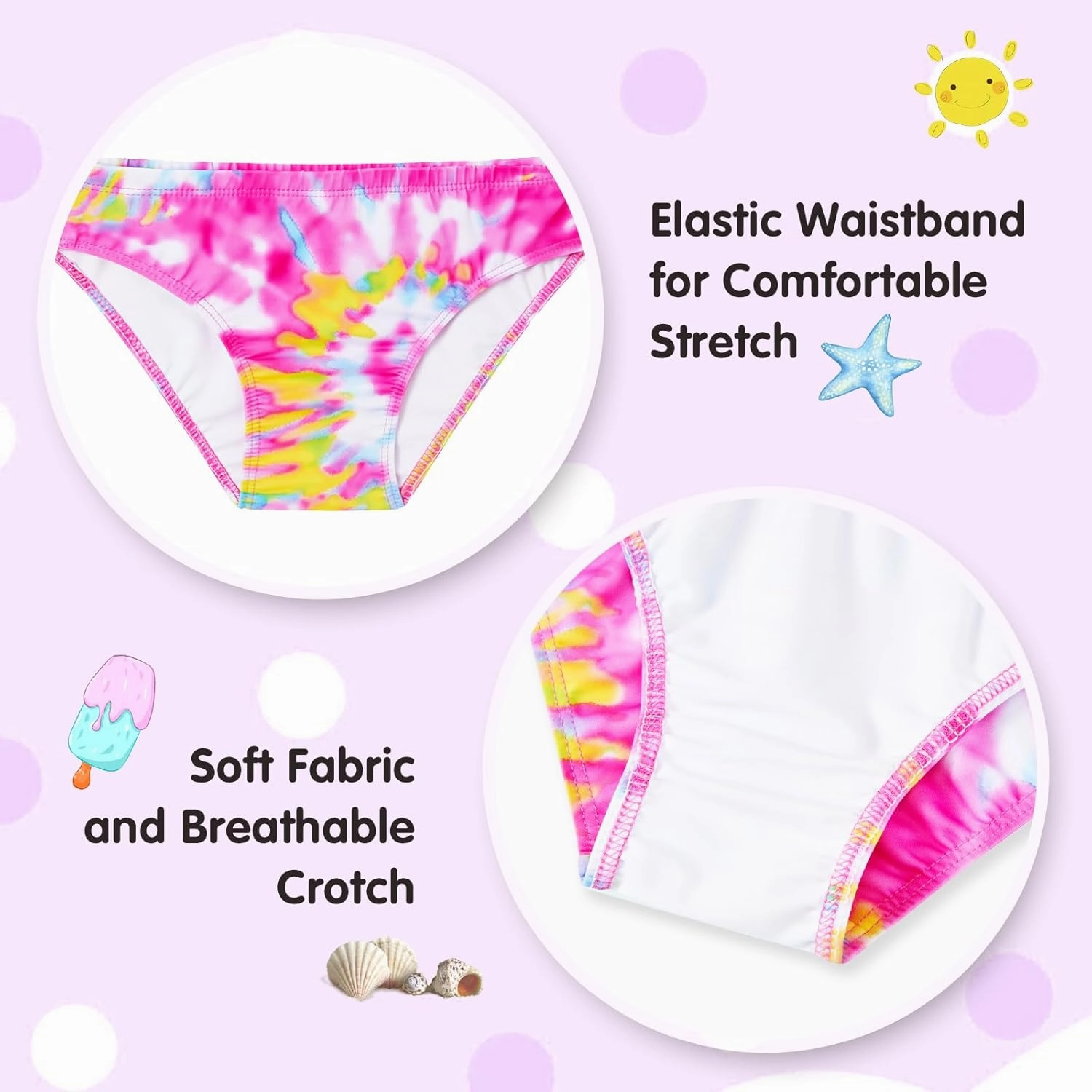 Girls Rash Guard Swimsuit Long Sleeve Tankini Sets Two Pieces Bathing Suit Swimwear UPF 50  Sun Protection