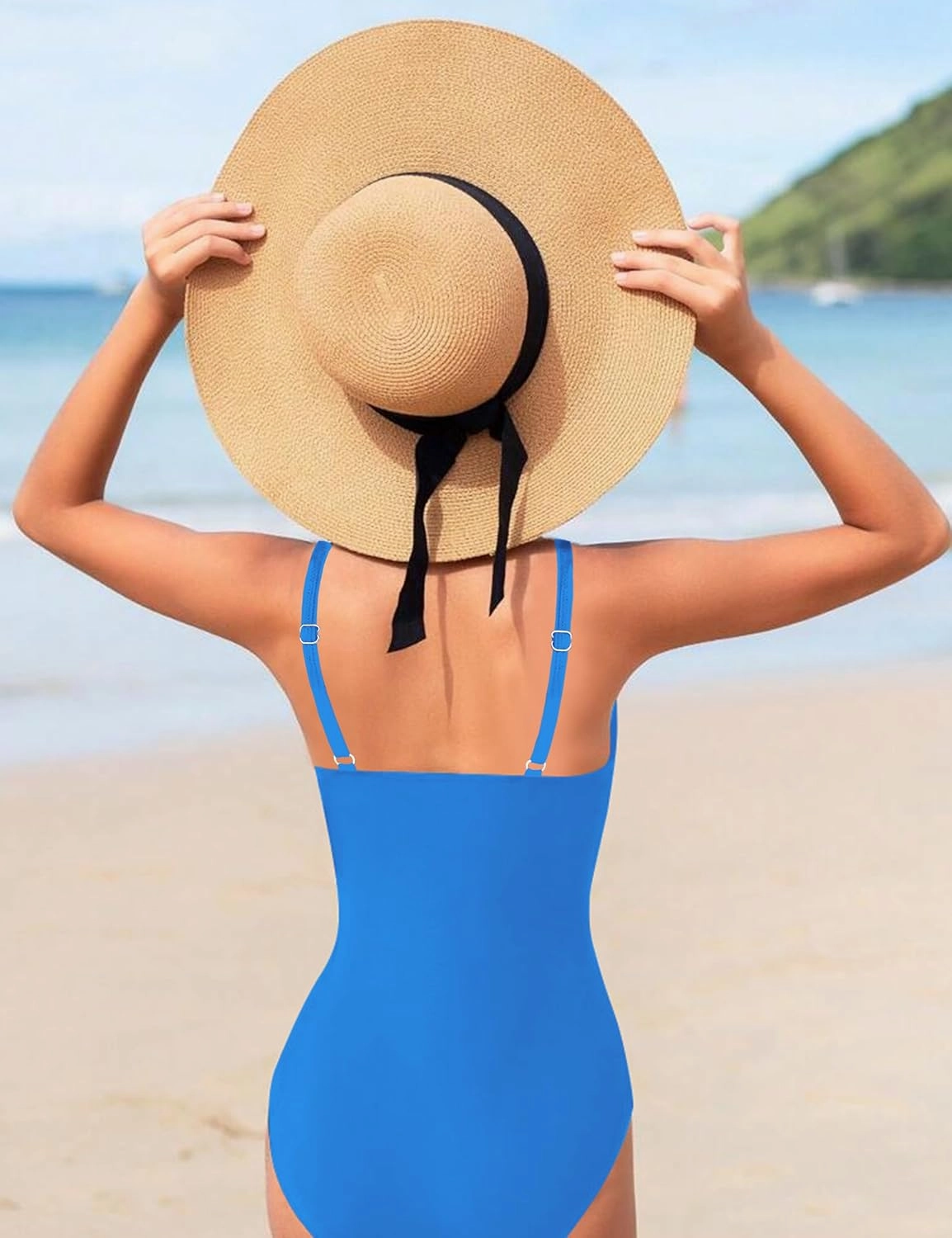 Girls Swimsuit, Adjustable Straps Cut Out One Piece Bathing Suit with Solid Color Cover Up Skirt Girls' Swimwear