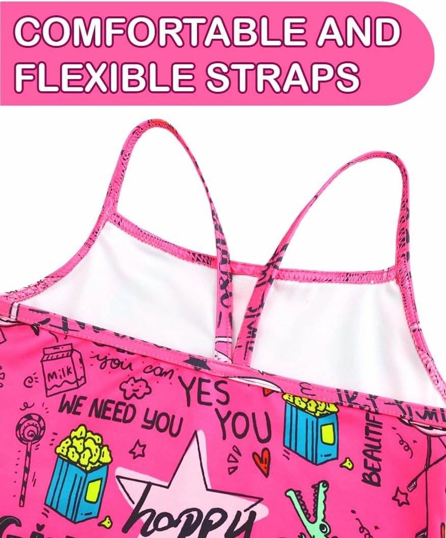 Girls Swimsuit One Piece Bathing Suit Kids' Swimwear Quick Dry Summer Beach