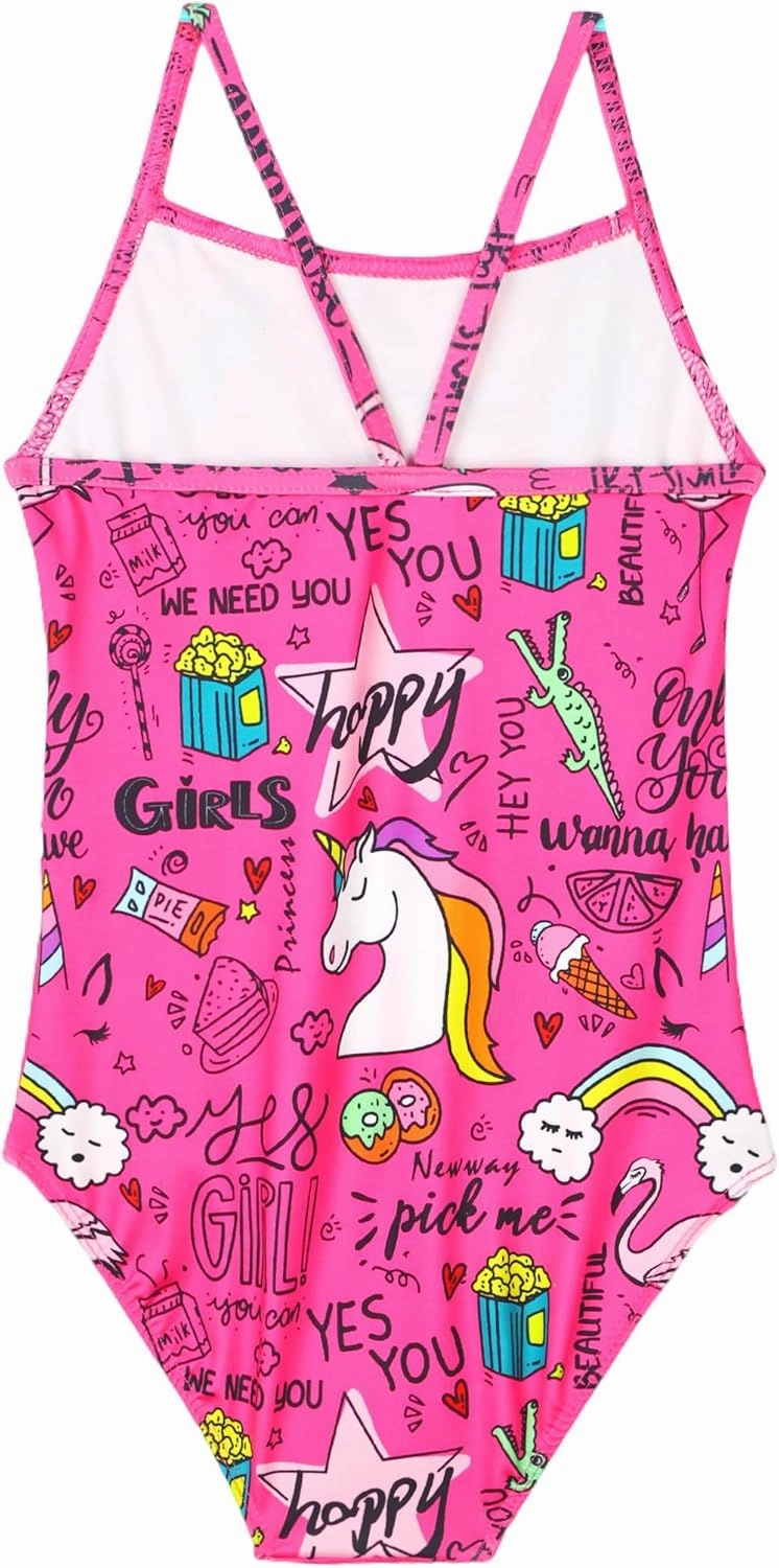 Girls Swimsuit One Piece Bathing Suit Kids' Swimwear Quick Dry Summer Beach