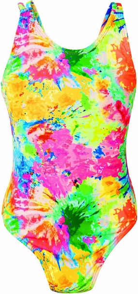 Girls Swimsuit, Pink Mermaid Toddler Girls Bathing Suit One Piece Swimsuit,UPF 50  Quick Dry Stretchy Swimsuit