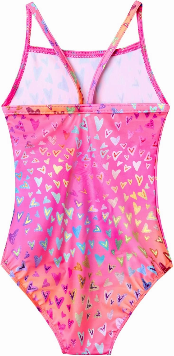 Girls Swimsuits One-Piece Bathing Suits Multicolor Kids Sport Summer Beach Swimwear for 2-10 Years Old