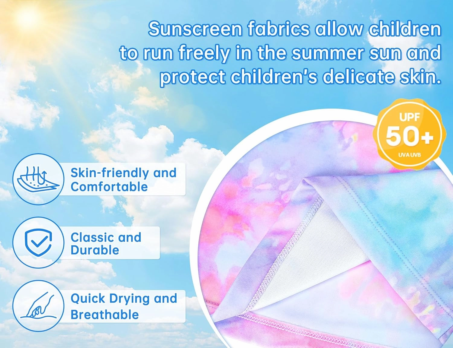 Girls Tankini Swimsuit 2-Piece Ruffle Bathing Suits UPF50  Kids Beach Sport Swimwear Sets