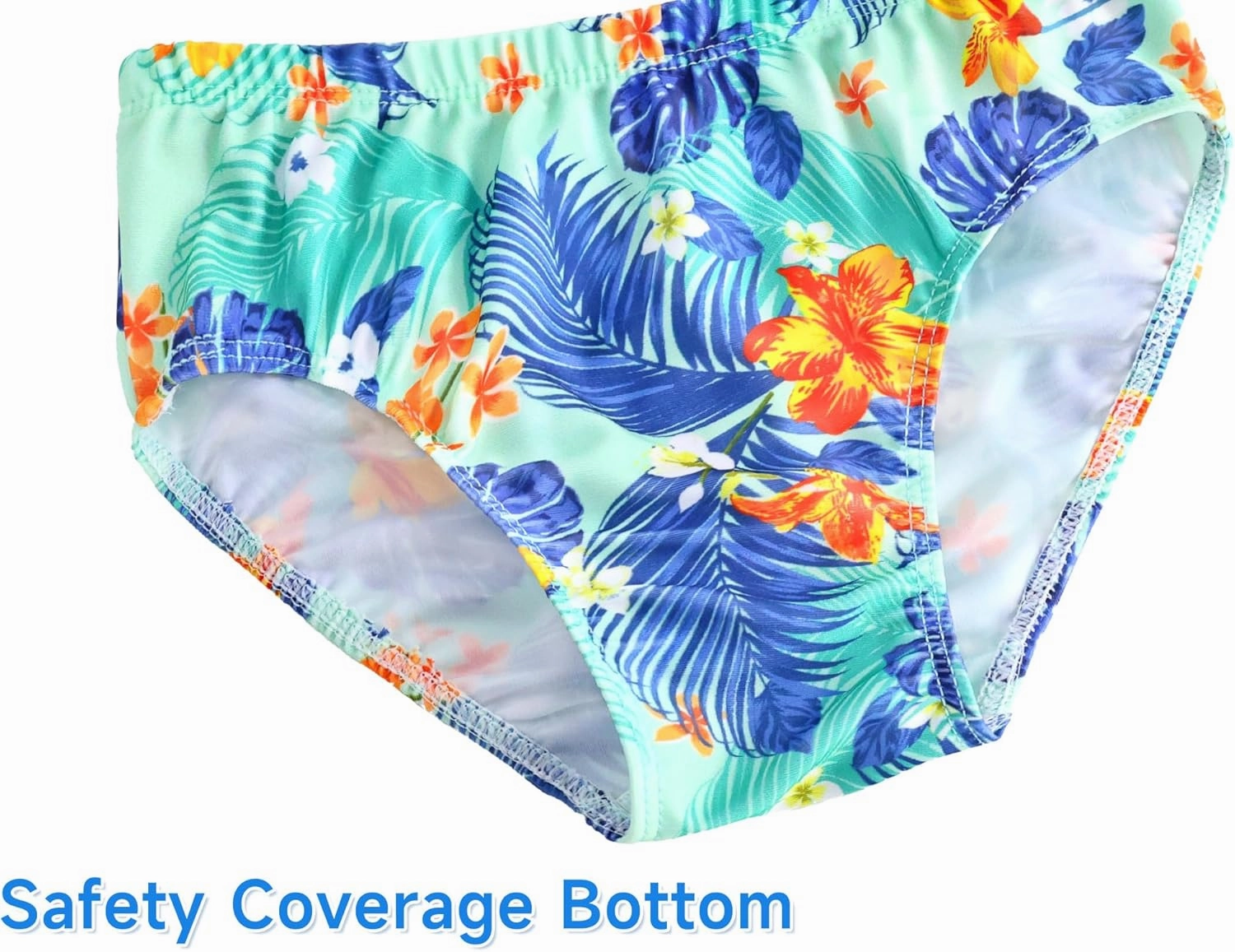 Girls Tankini Swimsuit 2-Piece Ruffle Bathing Suits UPF50  Kids Beach Sport Swimwear Sets