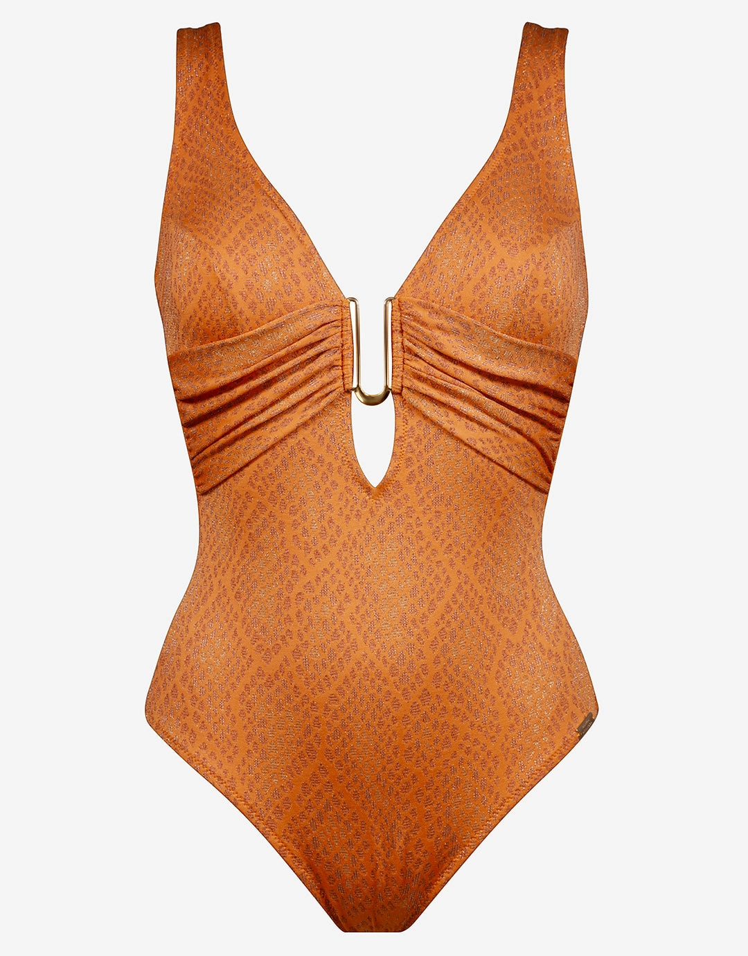 Glance Banded Swimsuit - Metallic Apricot