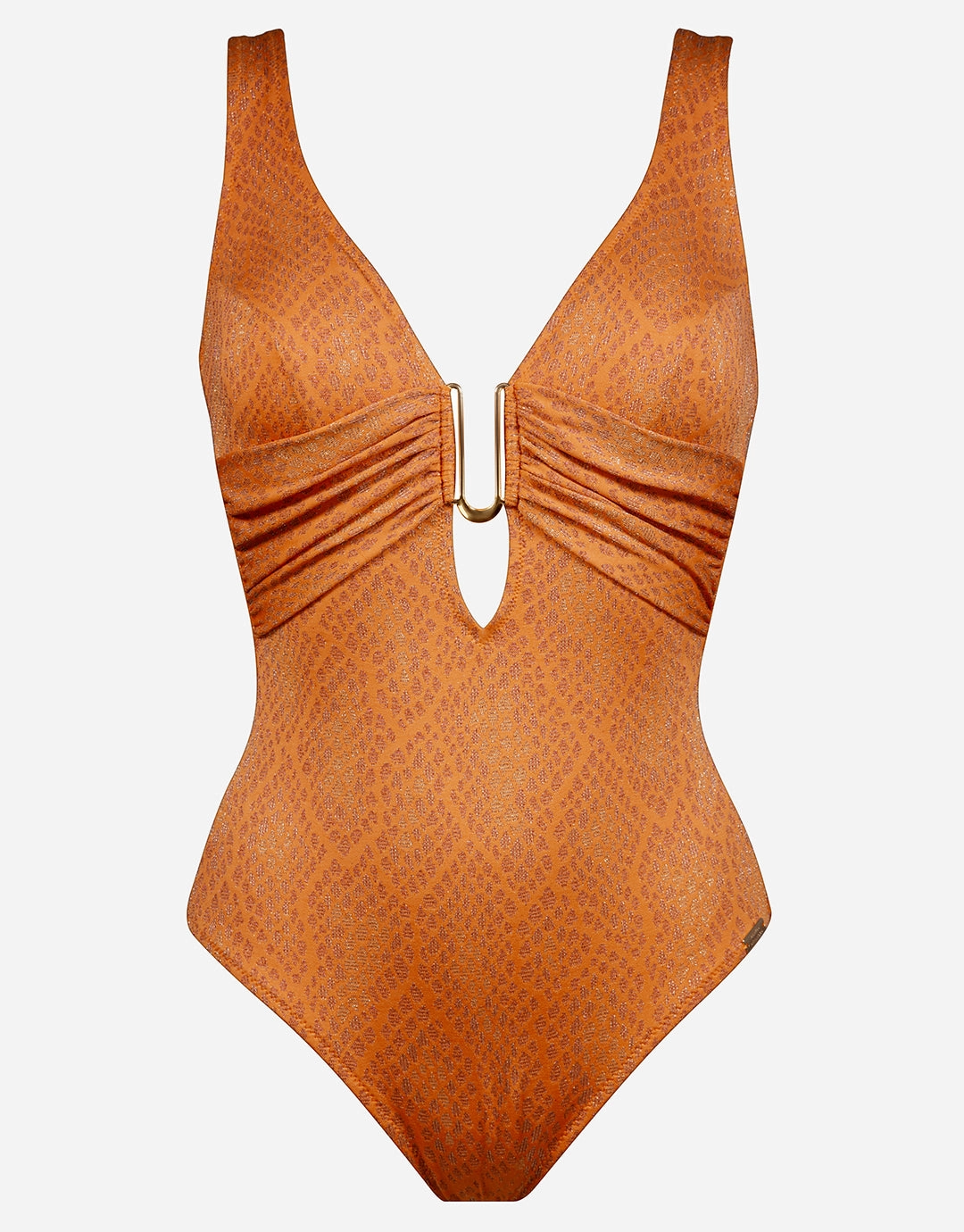 Glance Banded Swimsuit - Metallic Apricot