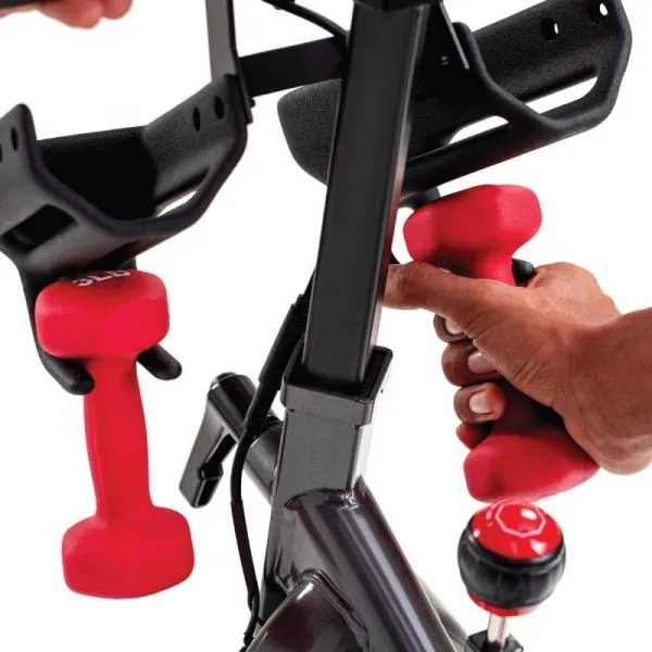 Schwinn IC4 Indoor Cycle, Mini trampoline rebounder, Plates