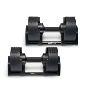 Grab Yours Now SMRTFT Nobells - 5-50lb Adjustable Dumbbell Pair - Matte Black Refined for You, Leg Curls,Extensions,Calf Presses, Flooring