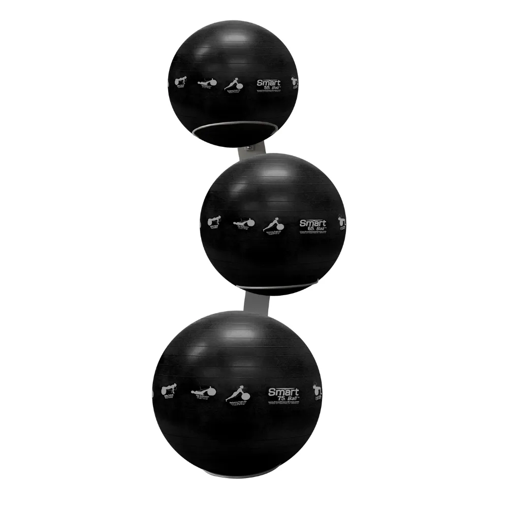 Grab Yours Now Studio Line Self-Guided Stability Ball Rack, Wall Mounted Rack Loved by Thousands, Olympic Frisbee Set (With Stand), Rower