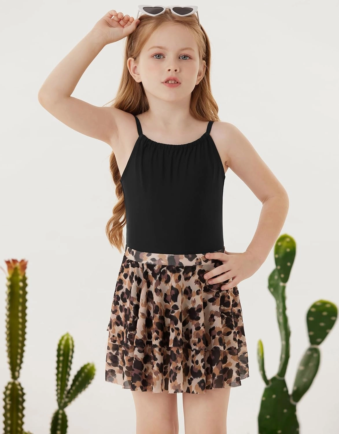 GRACE KARIN Girls Swimsuit with Skirt One Piece Bathing Suit Swimwear 6-14Y