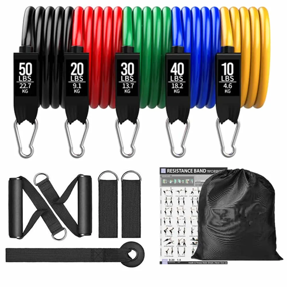 150lb Fitness Resistance Bands Set, Gym towel microfiber