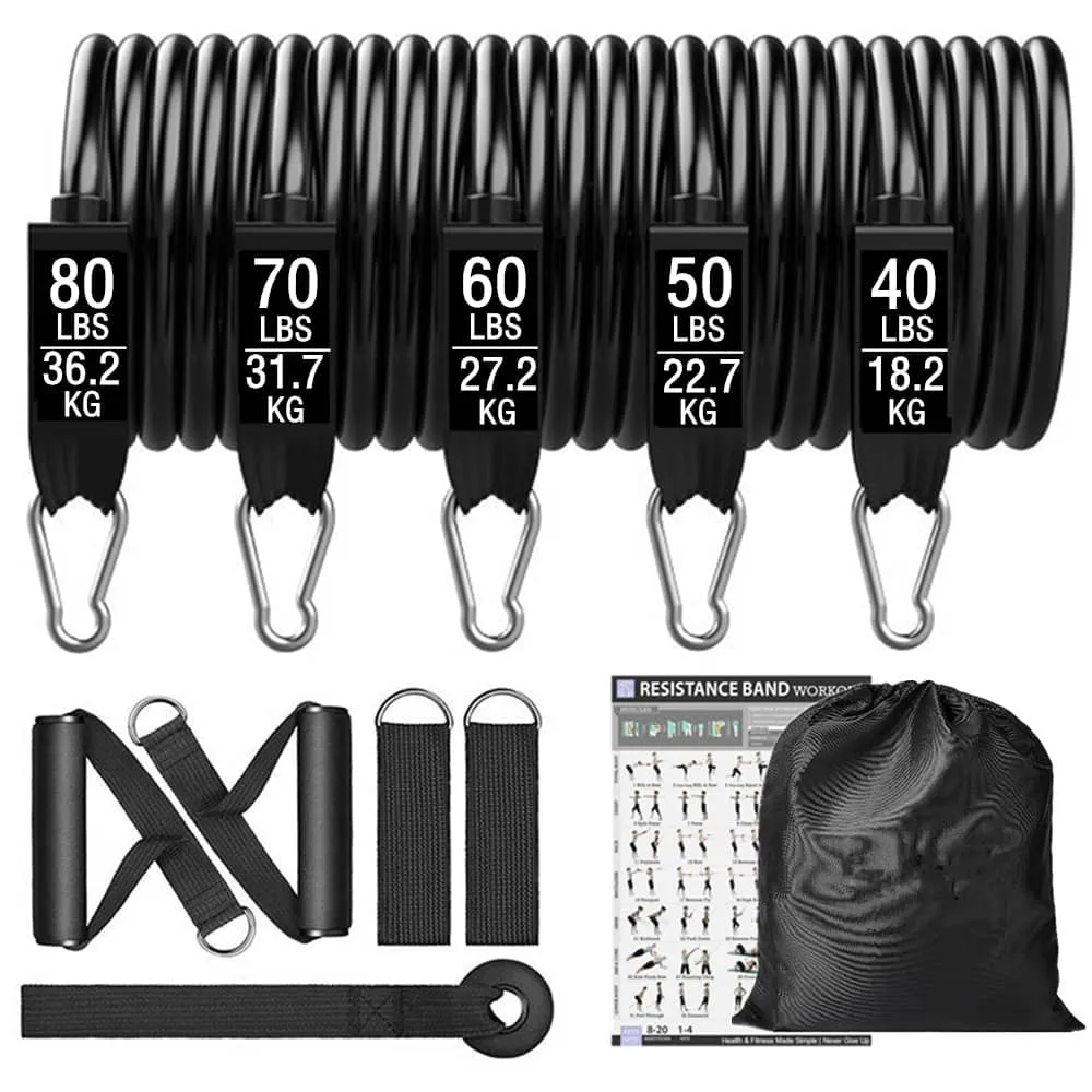150lb Fitness Resistance Bands Set, Resistance bands set