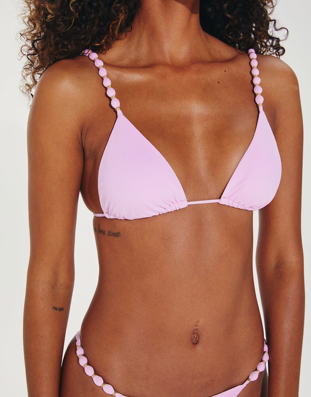Grenadine Beads Cheeky Bikini Pant - Lilac
