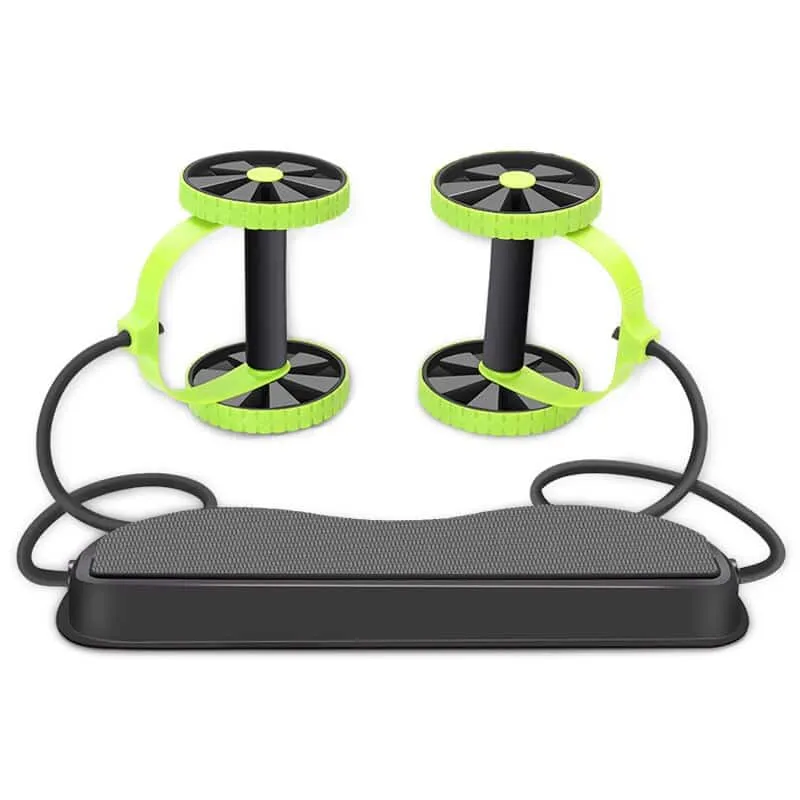 AB Roller with Resistance Bands, Adjustable dumbbells, Indoor slide playground, Recycled rubber gym flooring