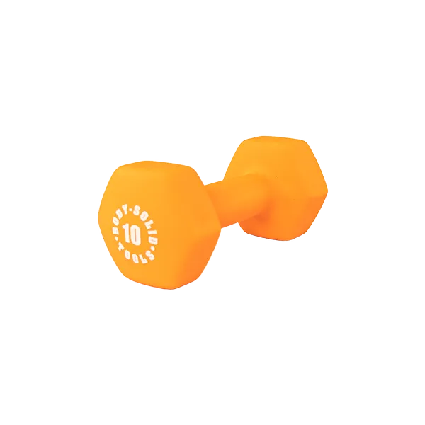 Handpicked for You Bodysolid Orange 10lb Neoprene Dumbbell Find Your Perfect Fit, Gym Equipment, Resistance band repair clips, Storage