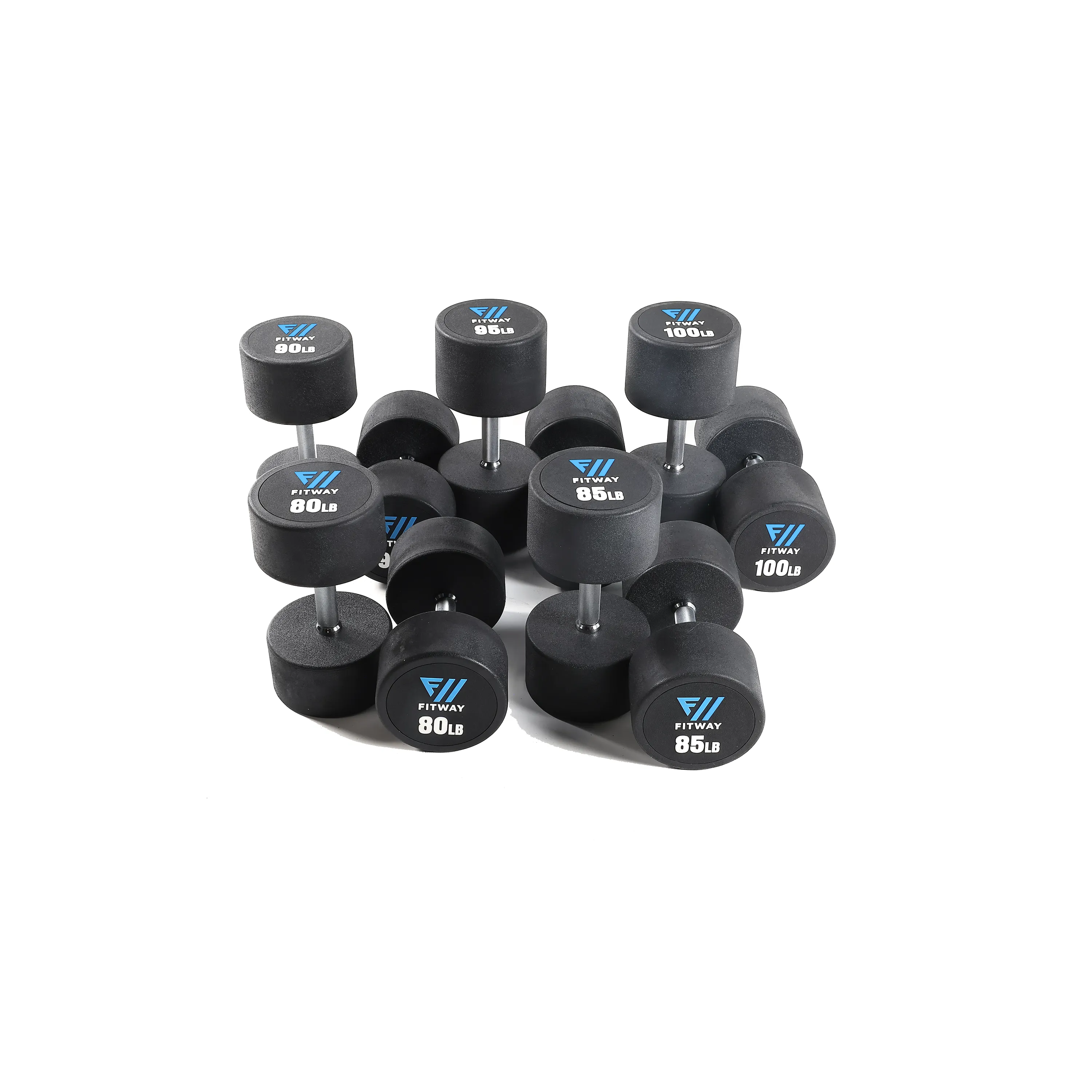 Fitway Pro Commercial Dumbbells 80-100LB Set, Boxing,MMA