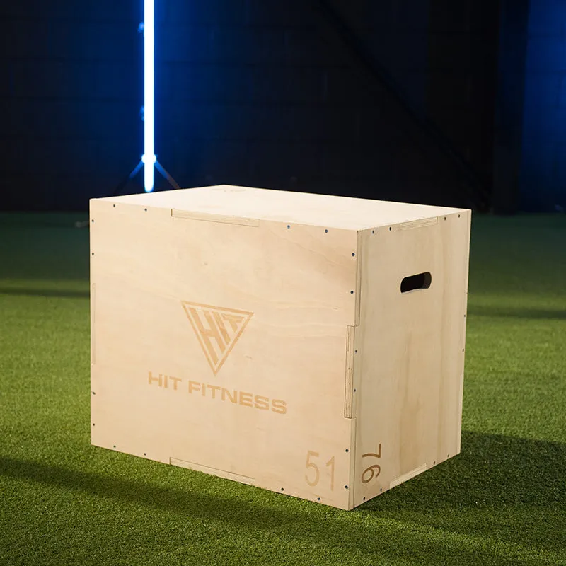 Hit Fitness 3 in 1 Wooden Plyometric Box, Air Resistance Bikes