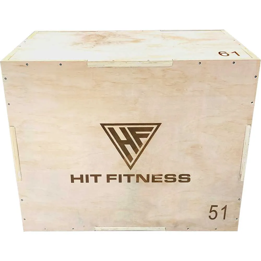 Hit Fitness 3 in 1 Wooden Plyometric Box, Dumbbell Sets, Bikes,Treadmills, Non Electric Treadmill