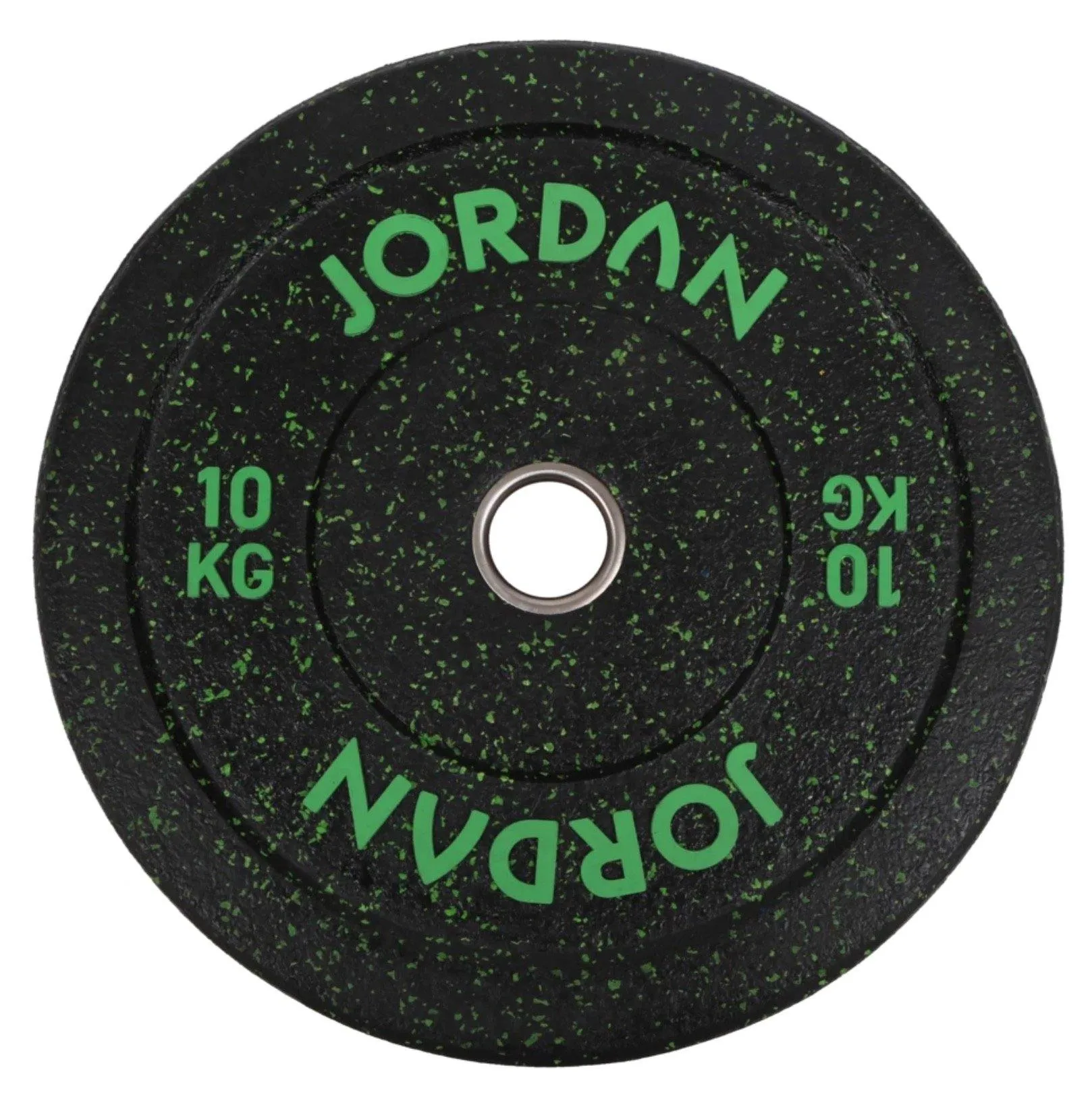 Jordan HG Black Rubber Bumper Plate - Coloured Fleck, Steppers,ClimbMills, Yoga bolster pillow, Agility ladder