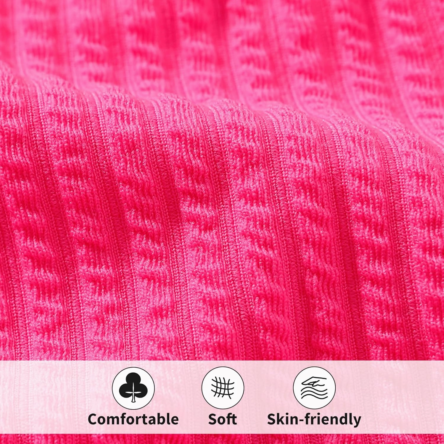 HAPPYMA Baby Swimsuit Toddler Girl Bathing Suit Summer Solid Color Bikini Set Beach Two Piece Swim Wear