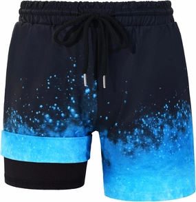 HASMES Boys Swim Trunks with Compression Liner Kids Bathing Suit Quick Dry Board Shorts Swimsuit for Teen 5-14Y