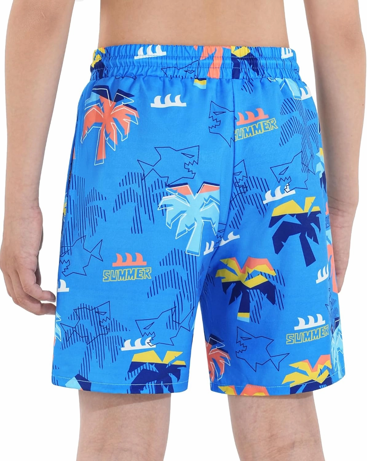 HASMES Boys Swim Trunks with Compression Liner Kids Bathing Suit Quick Dry Board Shorts Swimsuit for Teen 5-14Y