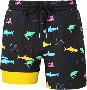 HASMES Boys Swim Trunks with Compression Liner Kids Bathing Suit Quick Dry Board Shorts Swimsuit for Teen 5-14Y
