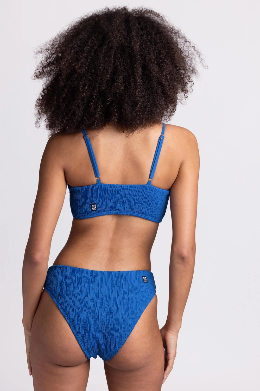 Hazel Smocked Bikini Bottom - Bluewave