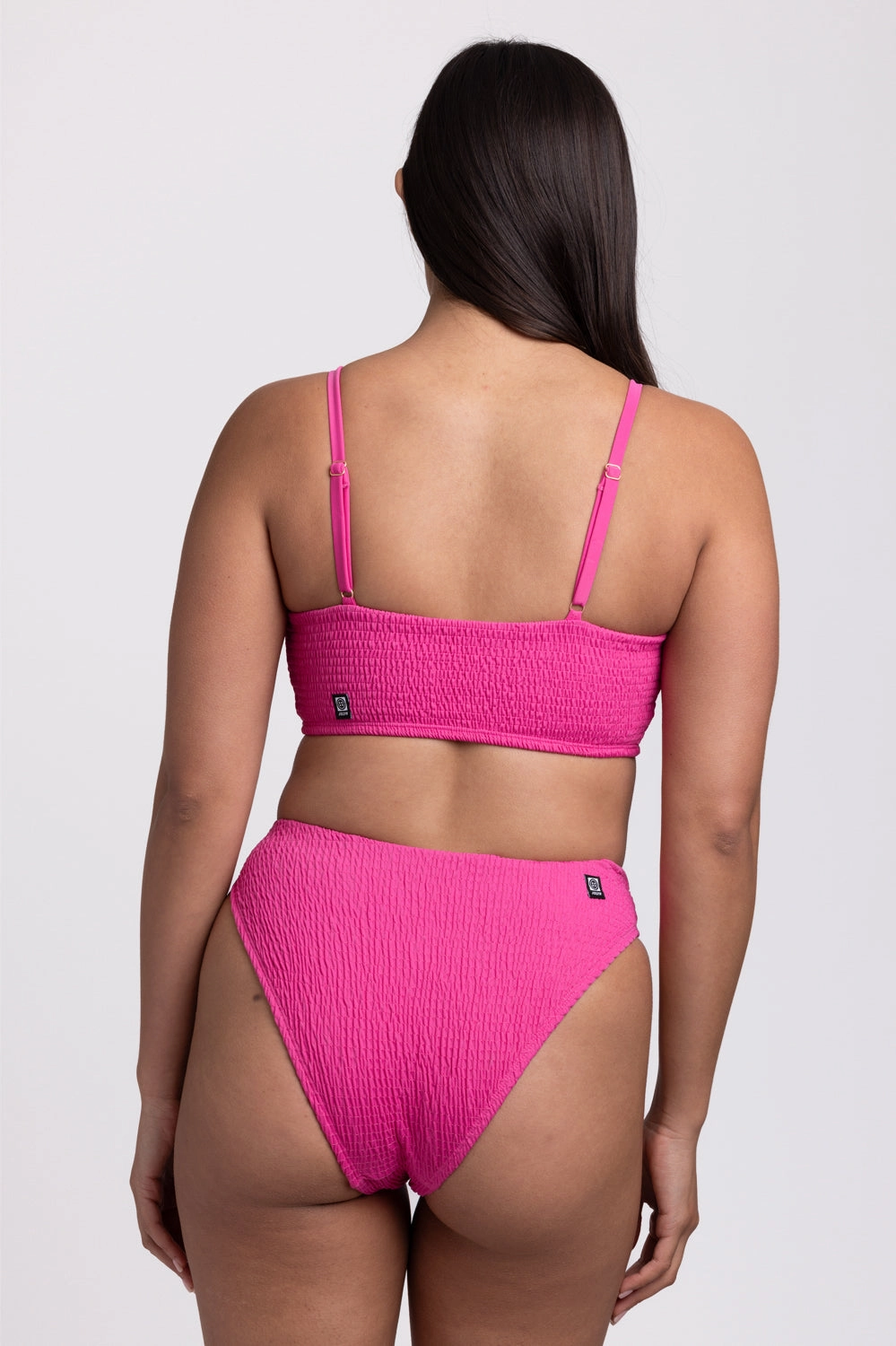 Hazel Smocked Bikini Bottom - Snapdragon