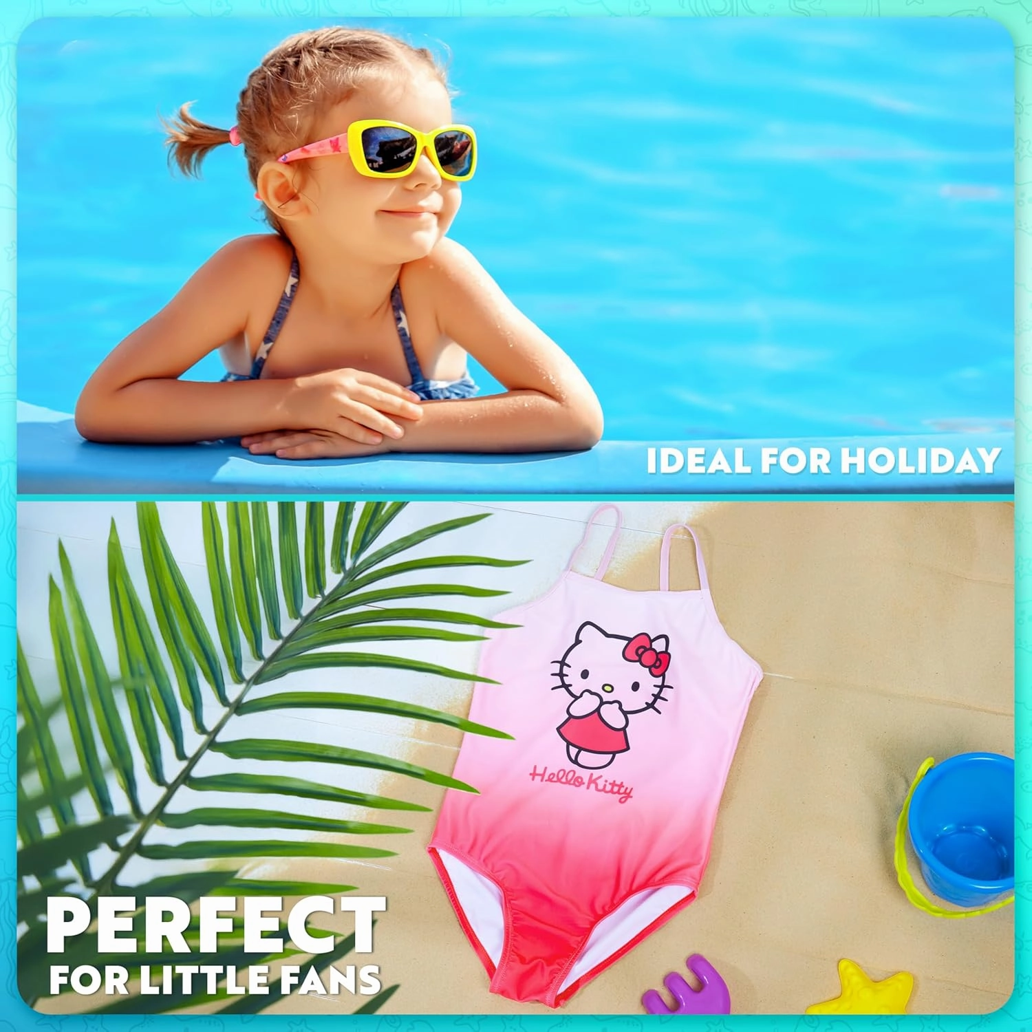 Hello Kitty Anime Girls Bathing Suit Kawaii Swimwear Stretchy Swimsuit for Beach Pool