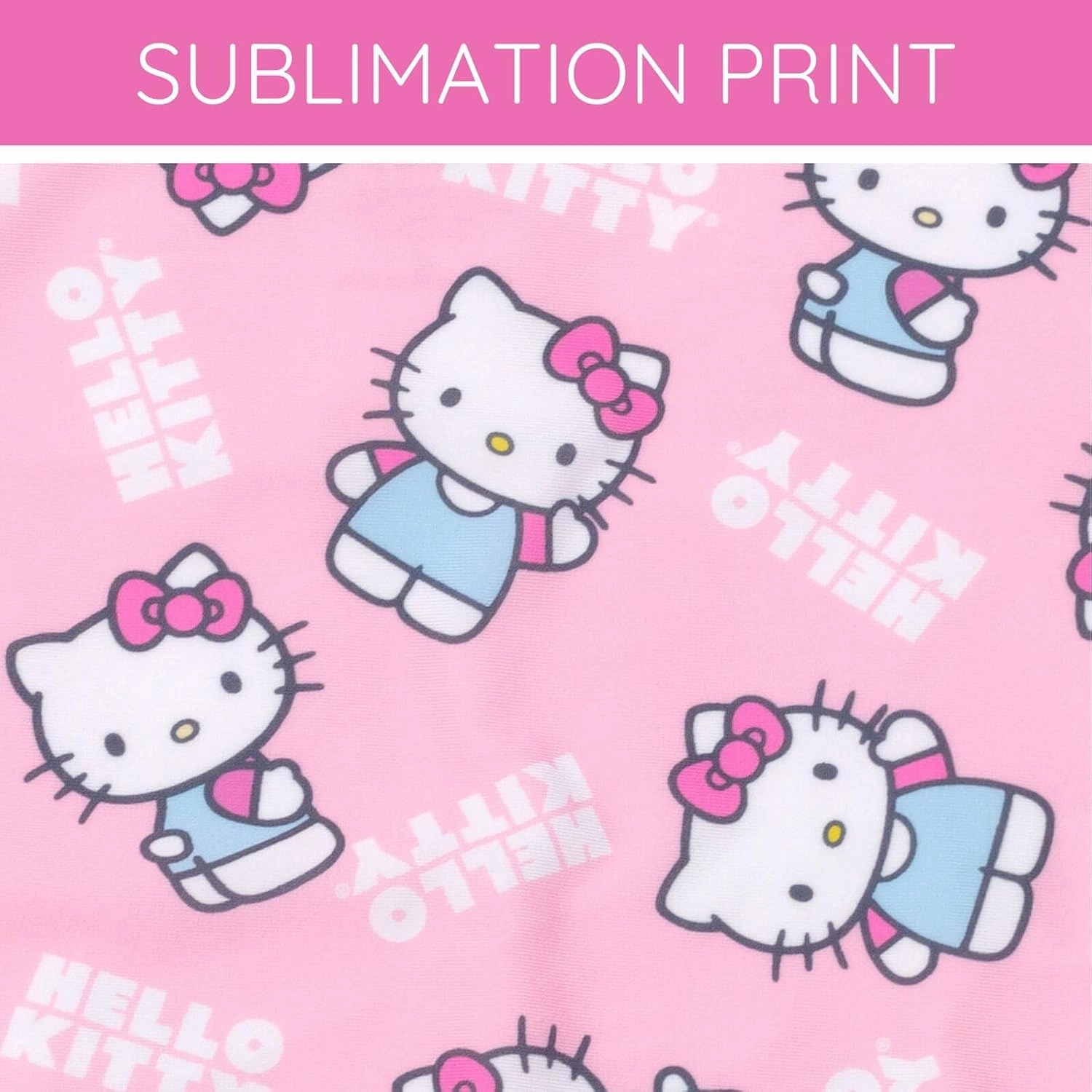 Hello Kitty Rainbow Girls UPF 50  One Piece Bathing Suit Little Kid to Big Kid Sizes (4-14-16)
