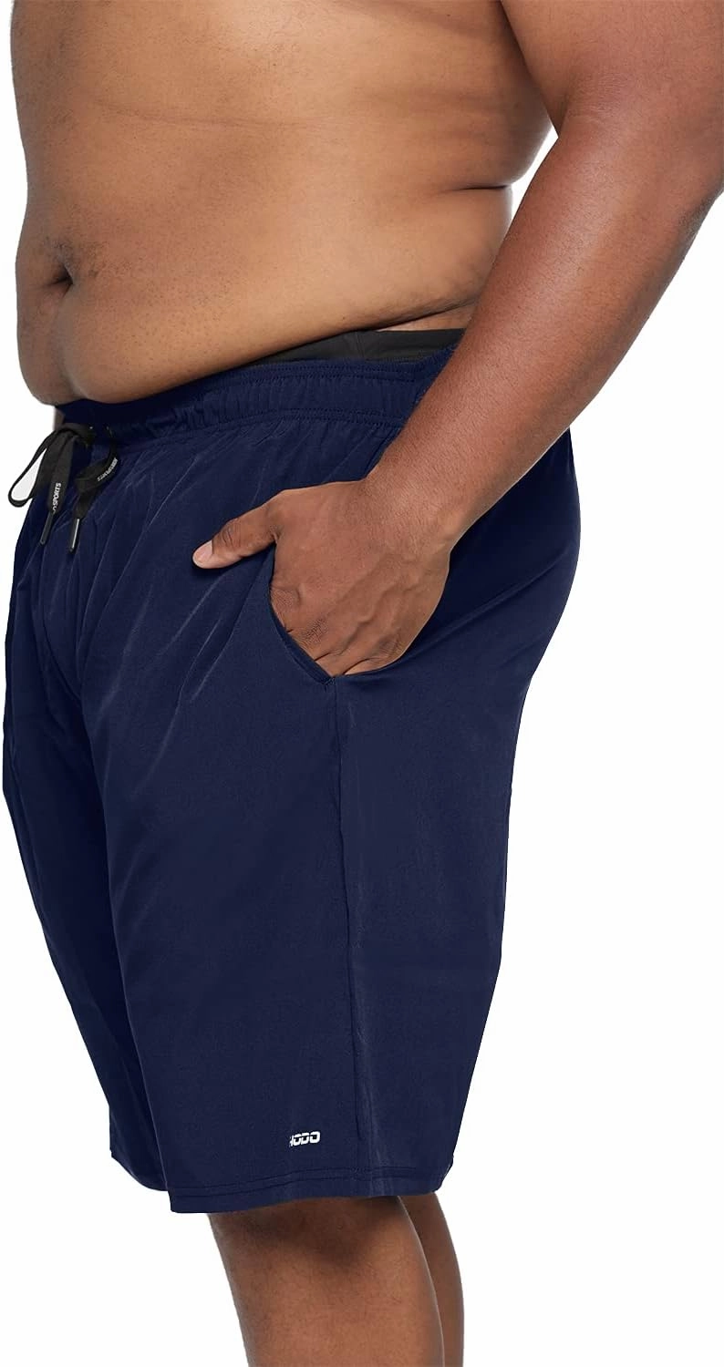 HOdo Mens Big and Tall Swim Trunks 11 inch with Mesh Liner 2X-7X