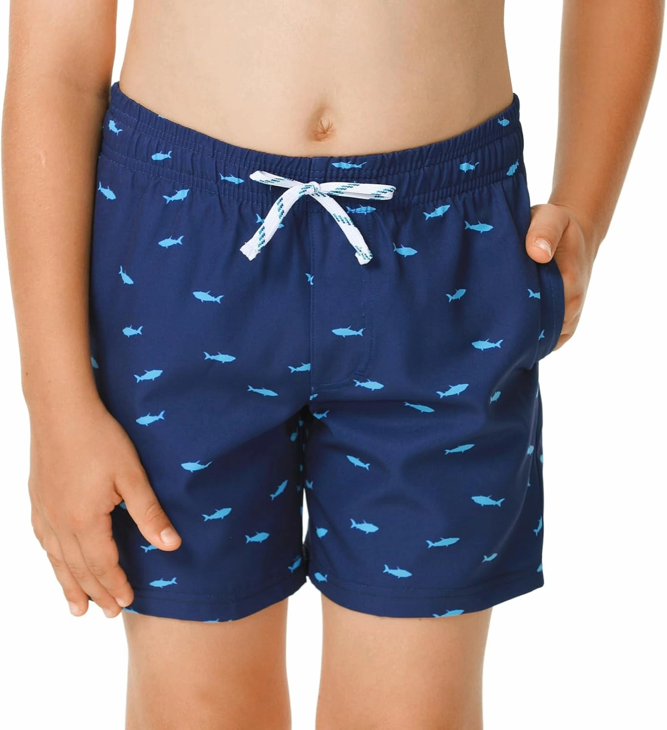 HODOSPORTS Boys Swim Trunks Swimwear Bathing Suits Swim Shorts with Pockets