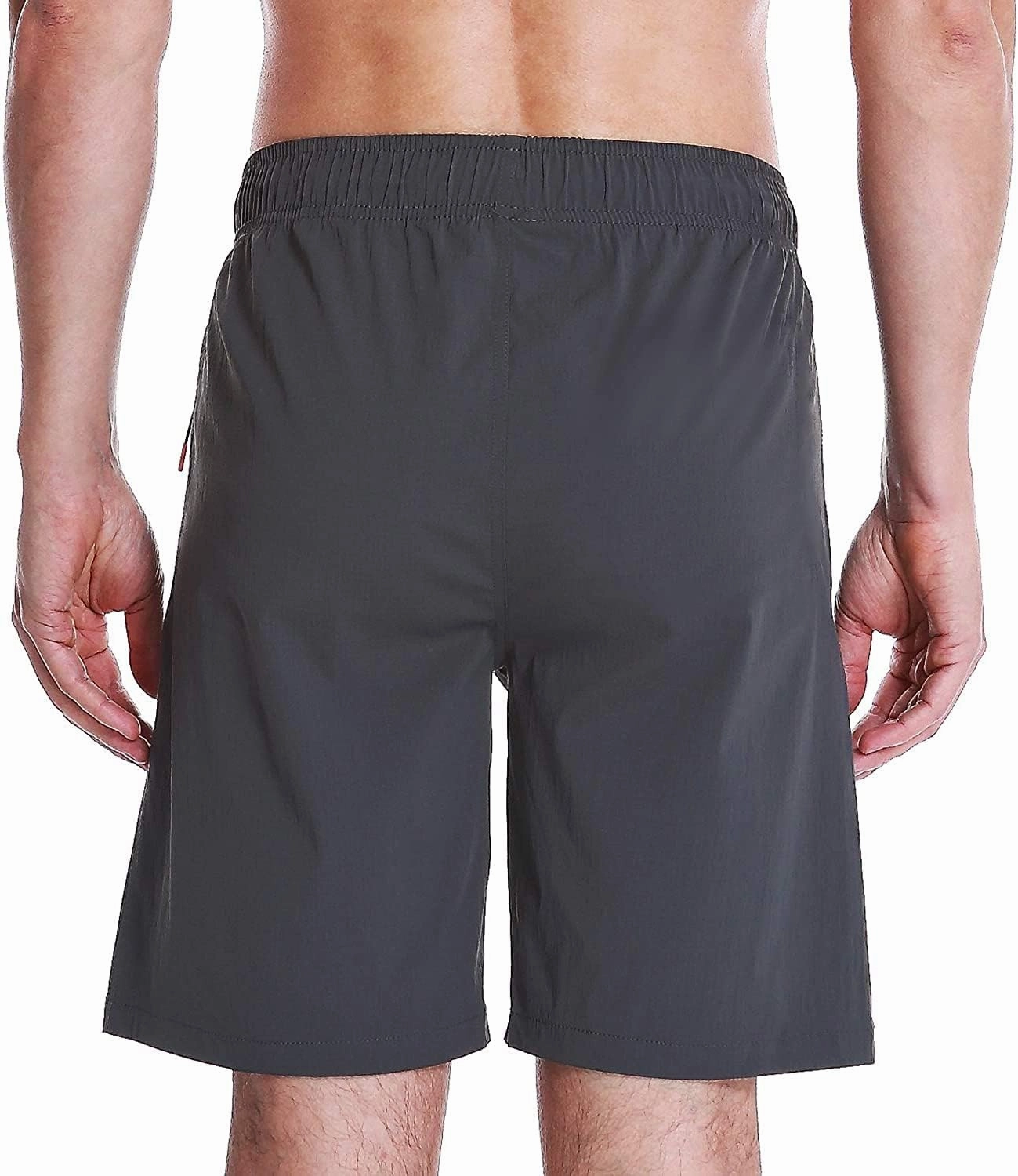 HODOSPORTS Mens No Liner Swim Trunks Quick-Dry with Zipper Pockets