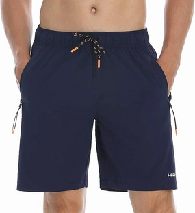 HODOSPORTS Mens No Liner Swim Trunks Quick-Dry with Zipper Pockets