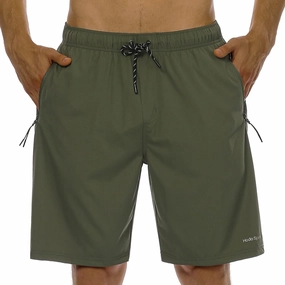 HODOSPORTS Mens No Liner Swim Trunks Quick-Dry with Zipper Pockets