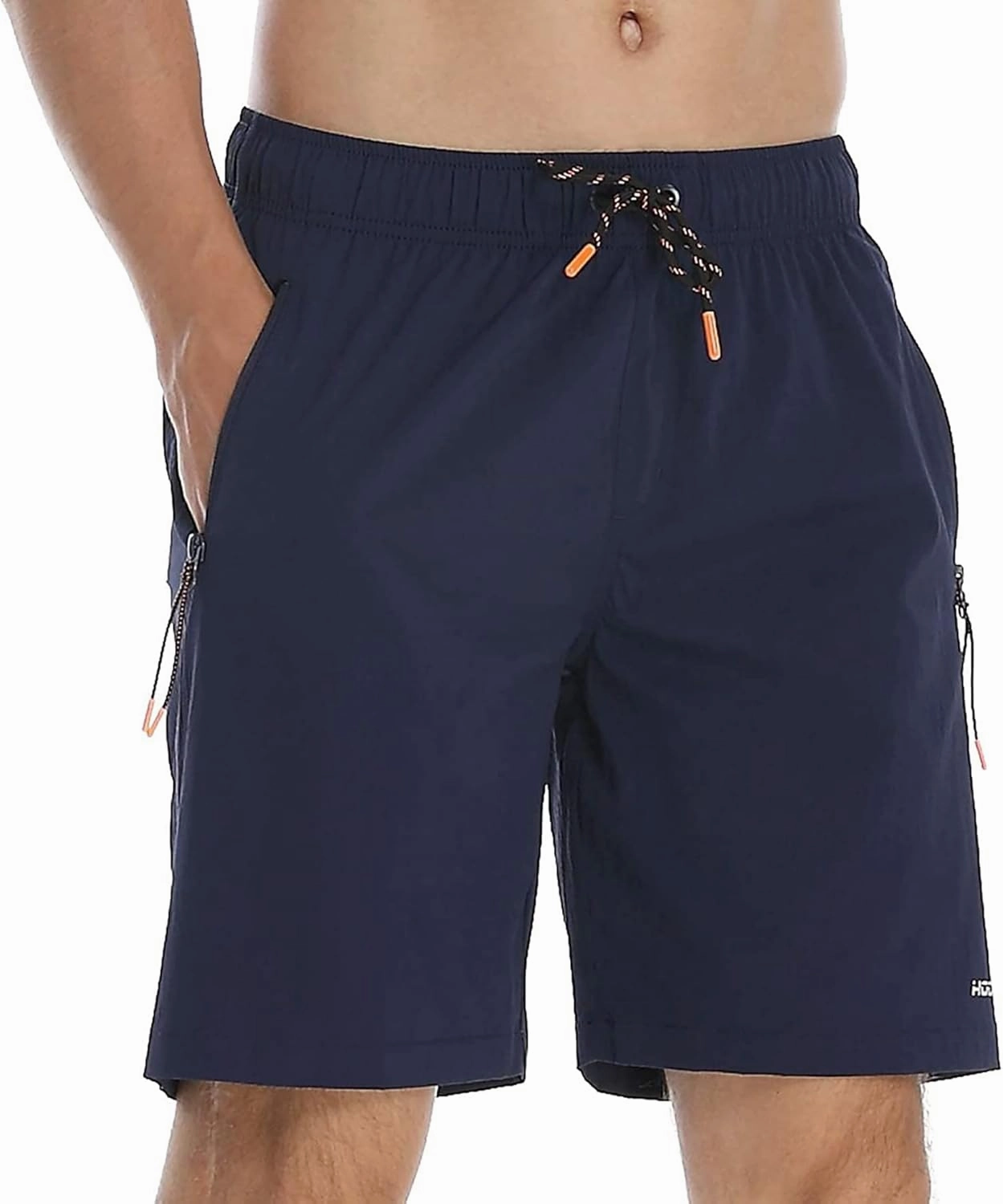HODOSPORTS Mens No Liner Swim Trunks Quick-Dry with Zipper Pockets