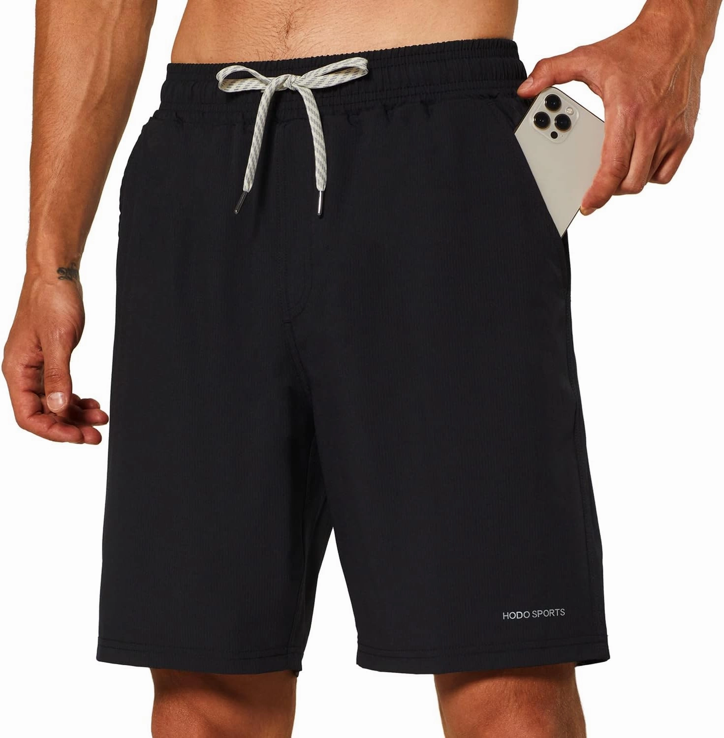 HODOSPORTS Mens Swim Trunks with Compression Liner 9 Inch Quick Dry Swim Shorts with Pockets Swim Suit