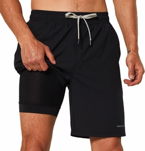 HODOSPORTS Mens Swim Trunks with Compression Liner 9 Inch Quick Dry Swim Shorts with Pockets Swim Suit
